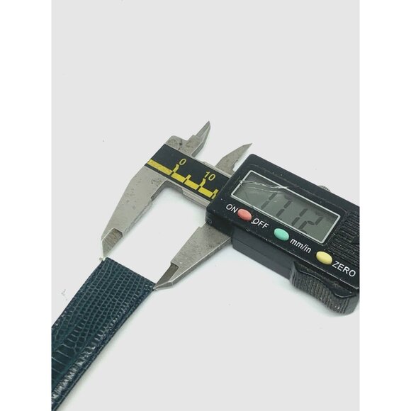 Rado Watch Replacement Band Blue Leather Strap 17mm Lug Gold Steel Buckle - Picture 6 of 8